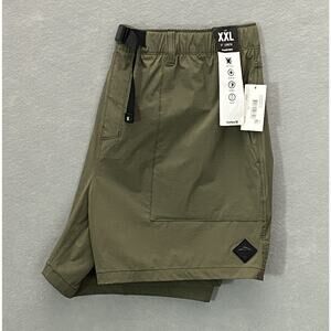 Hurley Men's X-Large Phantom Shorts Elastic Waist Adj Strap Stretch Olive NEW